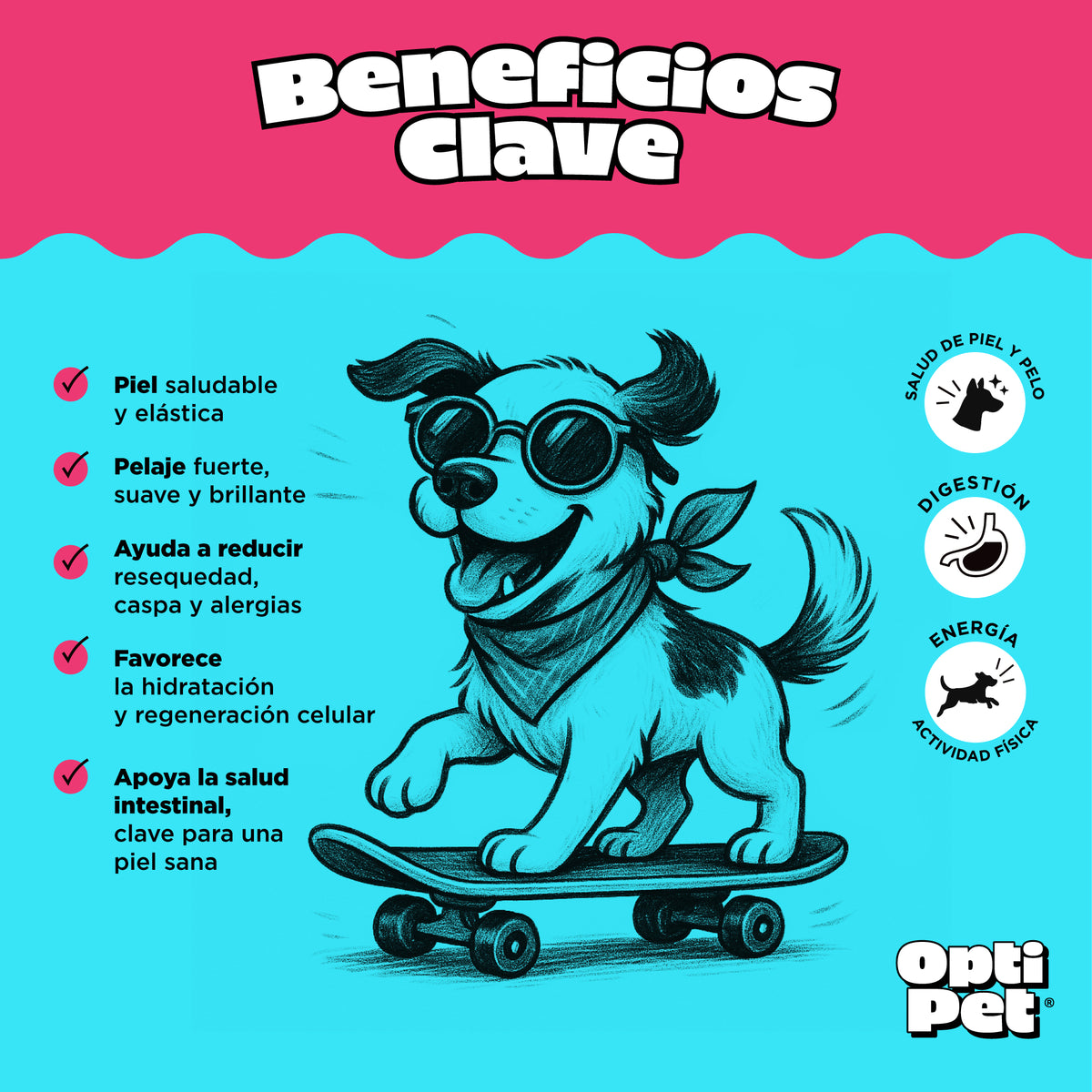 Optipet Skin & Coat Suplemento Alimenticio Piel Y Pelaje