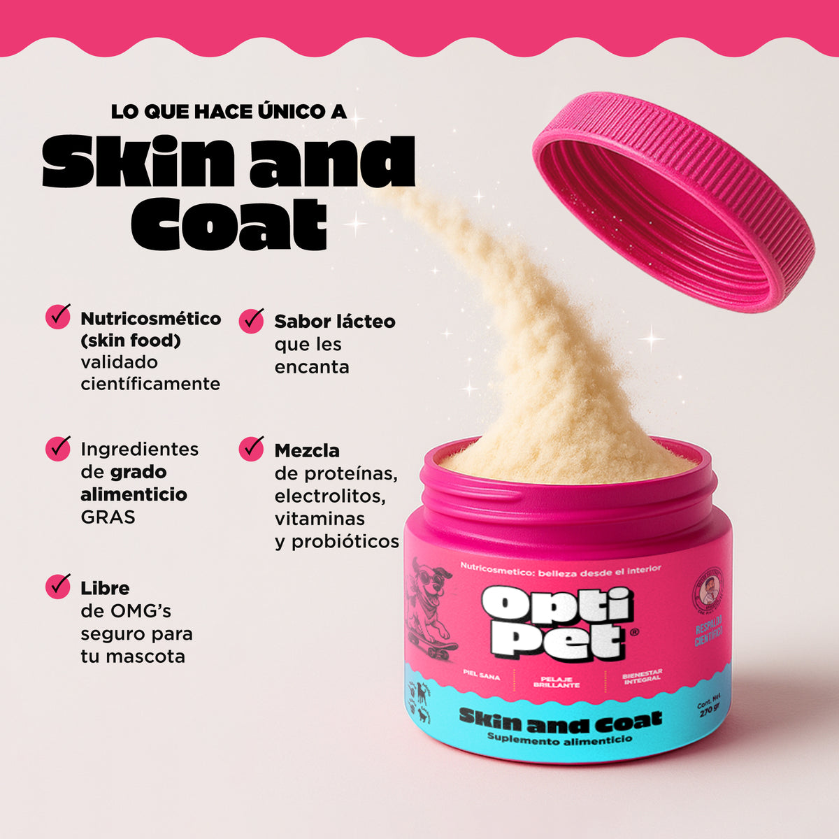 Optipet Skin & Coat Suplemento Alimenticio Piel Y Pelaje