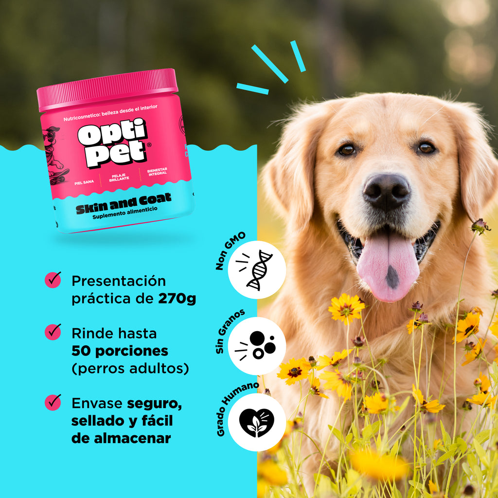 Optipet Skin & Coat Suplemento Alimenticio Piel Y Pelaje