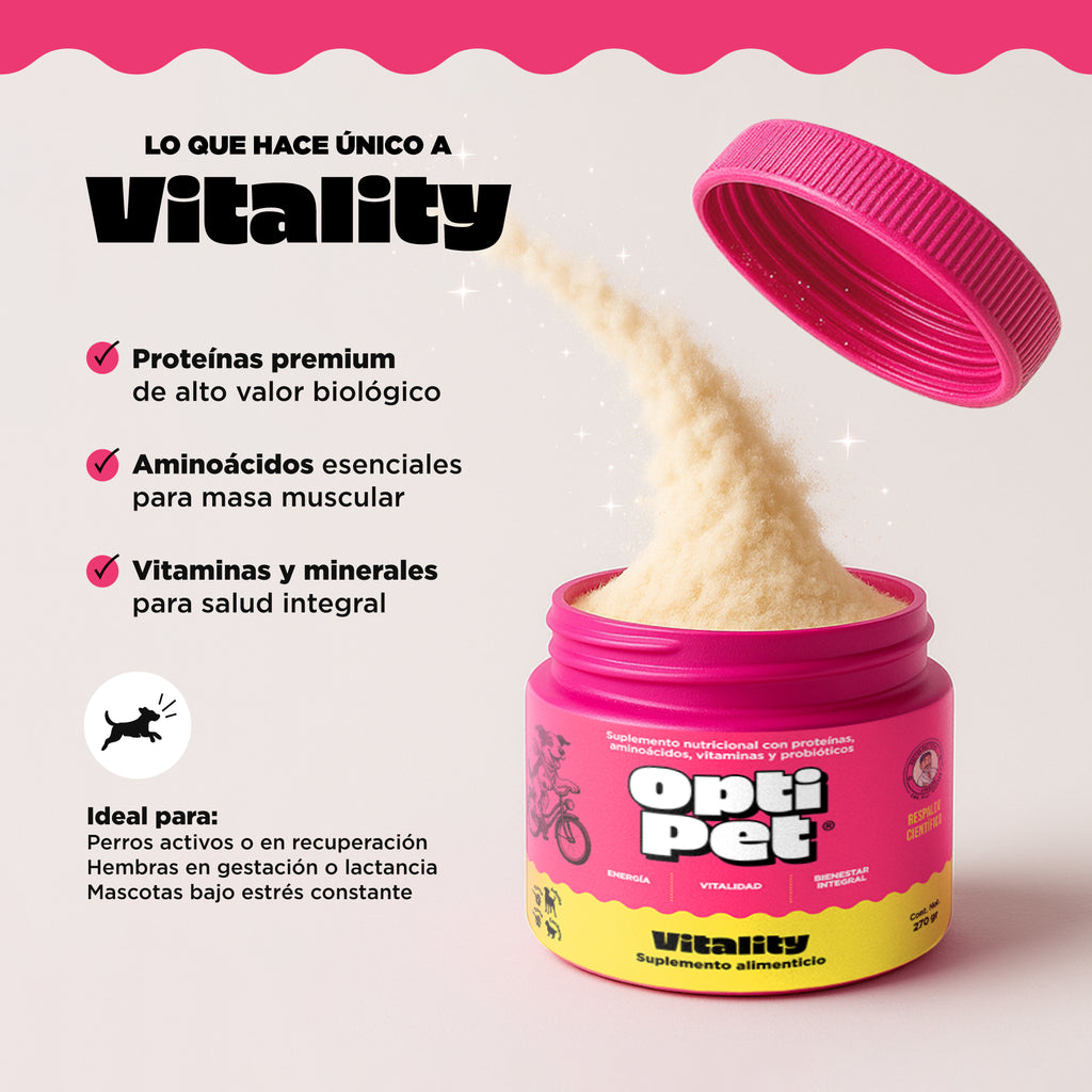 Optipet Vitality Suplemento Para Energía Y Bienestar Canino