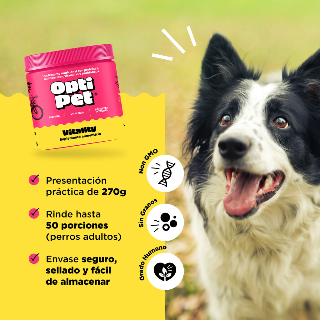Optipet Vitality Suplemento Para Energía Y Bienestar Canino