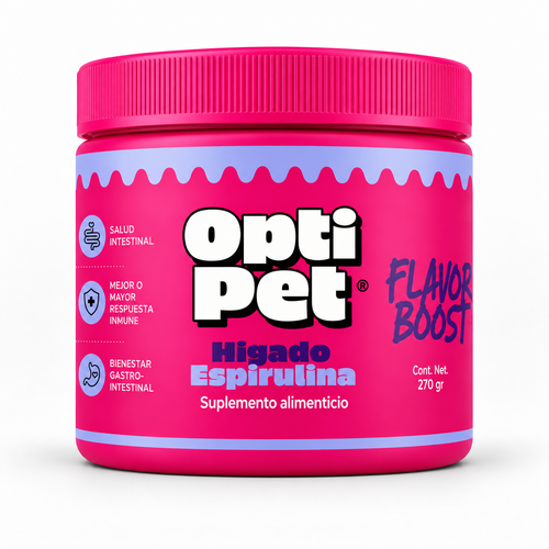 OptiPet Flavor Boost Hígado + Espirulina 270 g